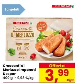 Despar Croccanti di Merluzzo Impanati Despar offerta