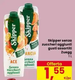 Despar Skipper senza zuccheri aggiunti Zuegg offerta