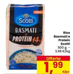 Despar Riso Basmati e Protein Scotti offerta