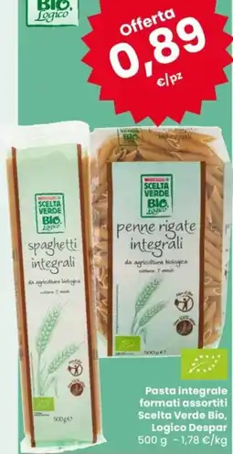 Despar Pasta integrale Scelta Verde Bio, Logico Despar offerta