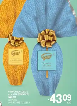 Metro Uovo di cioccolato al latte/fondente WALCOR offerta