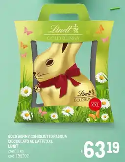 Metro Gold bunny coniglietto pasqua cioccolato al latte xxl LINDT offerta