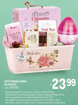 Metro Cesto regalo rosa re regalo offerta