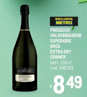 Prosecco valdobbiadene superiore docg extra dry corner