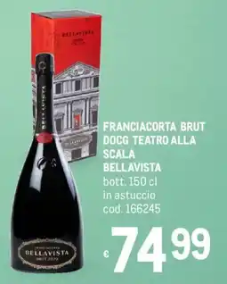 Metro Franciacorta brut docg teatro alla scala BELLAVISTA offerta