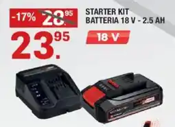 Brico OK Einhell batteria 18 V - 2.5 AH 18 V offerta