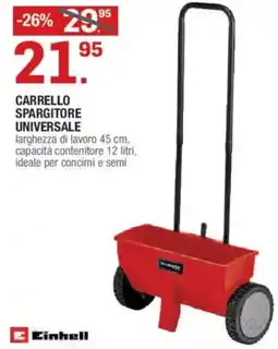Brico OK Einhell Carrello spargitore universale offerta