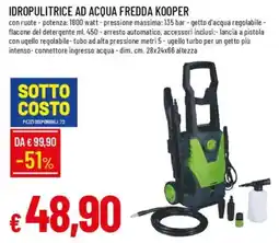 Galassia Idropulitrice ad acqua fredda kooper offerta