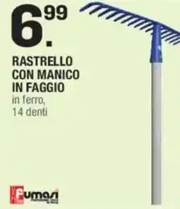 Brico OK Fumasi rastrello con manico in faggio offerta