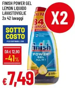 Galassia Finish power gel lemon liquido lavastoviglie offerta