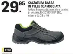 Brico OK FAB Calzatura bassa in pelle scamosciata offerta
