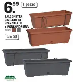 Brico OK ARCA Balconetta similcotto spazzolato + portafioriera offerta