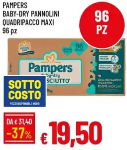 Galassia Pampers baby-dry pannolini quadripacco maxi offerta