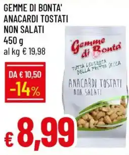 Galassia Gemme di bonta' anacardi tostati non salati offerta