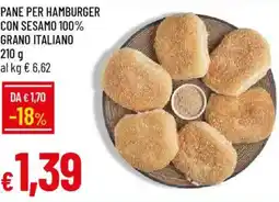 Galassia Pane per hamburger con sesamo 100% grano italiano offerta