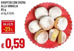 Galassia Krapfen con crema alla vaniglia offerta