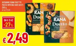 Galassia Giovanni rana duetto pasta ripiena offerta