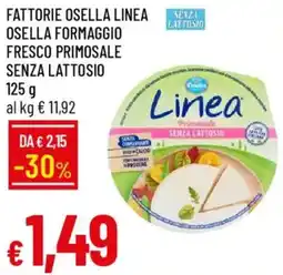 Galassia Fattorie osella linea osella formaggio fresco primosale senza lattosio offerta