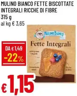 Galassia Mulino bianco fette biscottate integrali ricche di fibre offerta