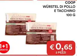 Coop COOP WÜRSTEL DI POLLO E TACCHINO offerta
