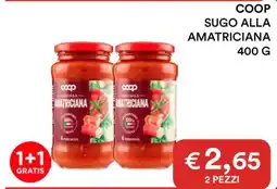 Coop COOP SUGO ALLA AMATRICIANA 400 G offerta