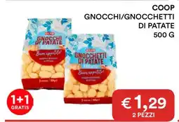 Coop COOP Gnocchi/Gnocchetti di Patate offerta