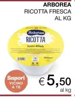 Coop ARBOREA RICOTTA FRESCA AL KG offerta