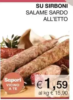 Coop SU SIRBONI SALAME SARDO ALL’ETTO offerta