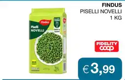 Coop Findus Piselli Novelli offerta