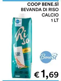 Coop COOP BENE.SÌ BEVANDA DI RISO CALCIO 1 LT offerta