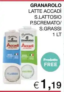 Coop GRANAROLO Latte Accadì offerta