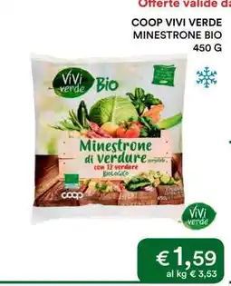 Coop COOP VIVI VERDE MINESTRONE BIO offerta