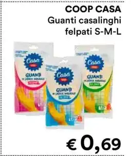 Coop COOP CASA Guanti casalinghi felpati S-M-L offerta
