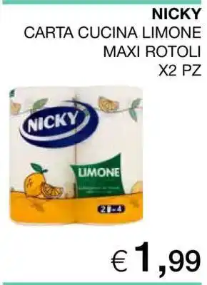 Coop NICKY CARTA CUCINA LIMONE MAXI ROTOLI X2 PZ offerta