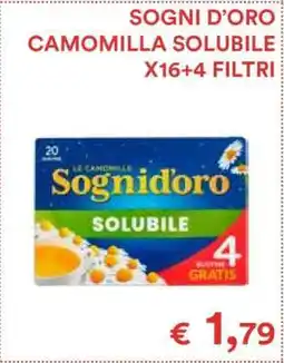 Coop SOGNI D’ORO CAMOMILLA SOLUBILE X16+4 FILTRI offerta