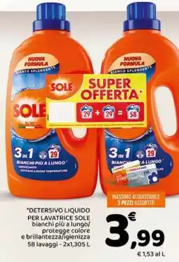 Conad Sole Detersivo Liquido offerta