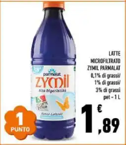 Conad Latte Microfiltrato Zymil Parmalat offerta