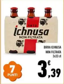 Conad Birra Ichnusa non filtrata offerta