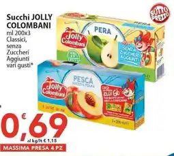 Sidis Succhi JOLLY COLOMBANI offerta