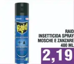 Bitar Raid insetticida spray mosche e zanzare offerta