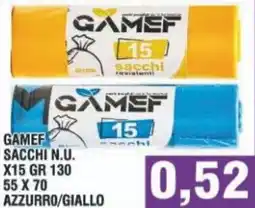 Bitar Gamef sacchi n.u. x15 55 x 70 azzurro/giallo offerta