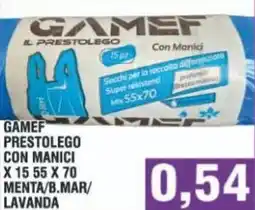 Bitar Gamef prestolego con manici x 15.55 x 70 menta/b.mar/ lavanda offerta