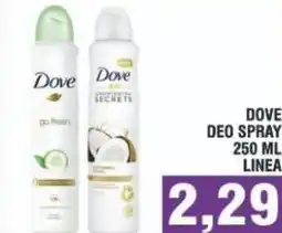 Bitar Dove deo spray linea offerta