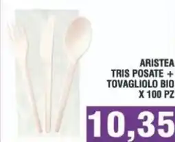 Bitar Aristea tris posate+ tovagliolo bio offerta