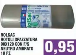 Bitar Rolsac rotoli spazzatura 90x120 con f/s neutro ambrato offerta