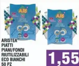 Bitar Aristea piatti piani/fondi riutilizzabili eco bianchi offerta