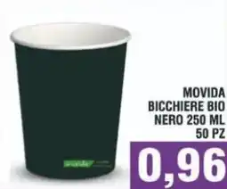 Bitar Movida bicchiere bio nero offerta