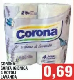 Bitar Corona carta igienica 4 rotoli lavanda offerta