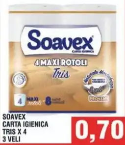 Bitar Soavex carta igienica tris x 4 3 veli offerta