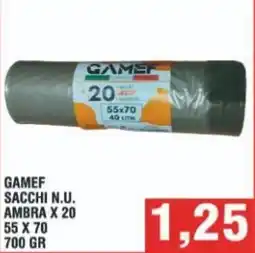 Bitar Gamef sacchi n.u. ambra 55 x 70 offerta